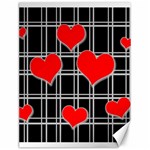 Red hearts pattern Canvas 12  x 16   11.86 x15.41  Canvas - 1