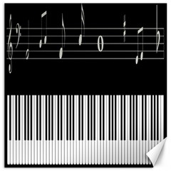 Piano Keyboard With Notes Vector Canvas 20  X 20   by Nexatart