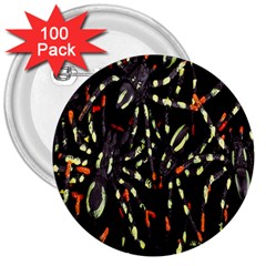 Spiders Background 3  Buttons (100 Pack)  by Nexatart