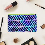 Blue Tribal Chevrons  Cosmetic Bag (XS) Back