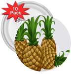 Pineapples Tropical Fruits Foods 3  Buttons (10 pack)  Front