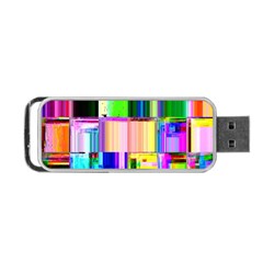 Glitch Art Abstract Portable Usb Flash (one Side) by Nexatart