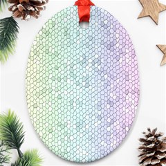 The Background Wallpaper Mosaic Oval Ornament (two Sides) by Nexatart