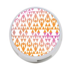 Geometric Abstract Orange Purple Pattern 4-port Usb Hub (one Side) by Nexatart