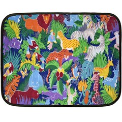 Animated Safari Animals Background Double Sided Fleece Blanket (mini)  by Nexatart