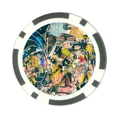 Art Graffiti Abstract Vintage Poker Chip Card Guard by Nexatart