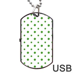 Saint Patrick Motif Pattern Dog Tag Usb Flash (two Sides) by dflcprints