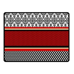 Background Damask Red Black Fleece Blanket (small) by Nexatart