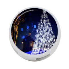 Christmas Card Christmas Atmosphere 4-port Usb Hub (two Sides)  by Nexatart