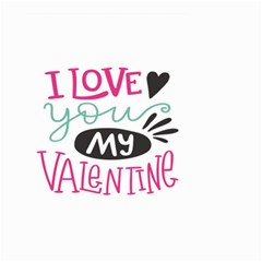 I Love You My Valentine / Our Two Hearts Pattern (white) Small Garden Flag (two Sides) by FashionFling