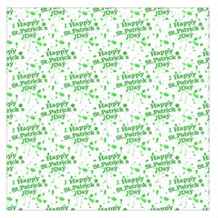 Saint Patrick Motif Pattern Large Satin Scarf (square) by dflcprints