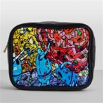 Colorful Graffiti Art Mini Toiletries Bags Front