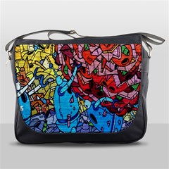 Colorful Graffiti Art Messenger Bags by Nexatart