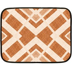 Fabric Textile Tan Beige Geometric Fleece Blanket (mini) by Nexatart