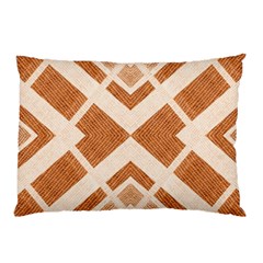 Fabric Textile Tan Beige Geometric Pillow Case (two Sides) by Nexatart