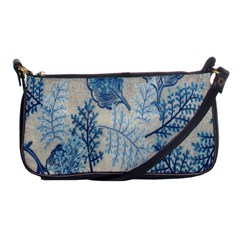 Flowers Blue Patterns Fabric Shoulder Clutch Bags by Nexatart