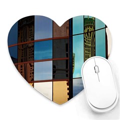 Glass Facade Colorful Architecture Heart Mousepads by Nexatart