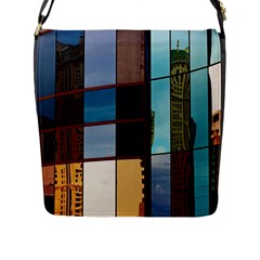 Glass Facade Colorful Architecture Flap Messenger Bag (l)  by Nexatart