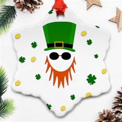 St  Patrick s Day Ornament (snowflake) by Valentinaart