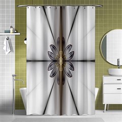 Fractal Fleur Elegance Flower Shower Curtain 48  X 72  (small)  by Nexatart