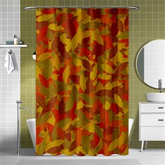 Orange Autumn Shower Curtain 48  X 72  (small)  by Valentinaart