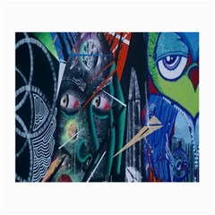 Graffiti Art Urban Design Paint Small Glasses Cloth (2-side) by Nexatart