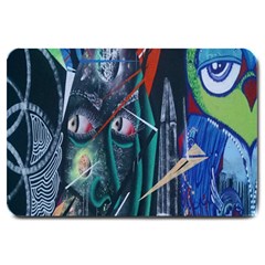 Graffiti Art Urban Design Paint Large Doormat  by Nexatart