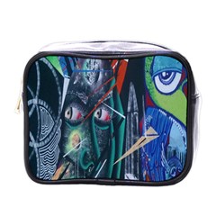 Graffiti Art Urban Design Paint Mini Toiletries Bags by Nexatart