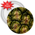 Pineapple Fruit Close Up Macro 3  Buttons (10 pack)  Front