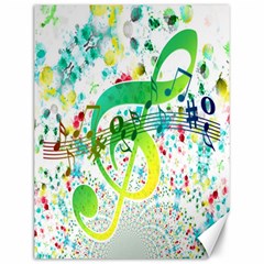 Points Circle Music Pattern Canvas 12  X 16   by Nexatart