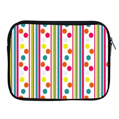 Stripes Polka Dots Pattern Apple Ipad 2/3/4 Zipper Cases by Nexatart