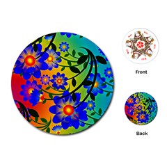 Abstract Background Backdrop Design Playing Cards (round)  by Amaryn4rt
