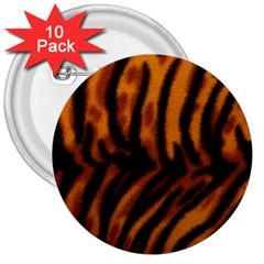 Animal Background Cat Cheetah Coat 3  Buttons (10 Pack)  by Amaryn4rt