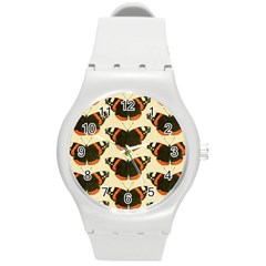 Butterfly Butterflies Insects Round Plastic Sport Watch (m) by Amaryn4rt