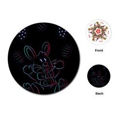 Easter Bunny Hare Rabbit Animal Playing Cards (round)  by Amaryn4rt