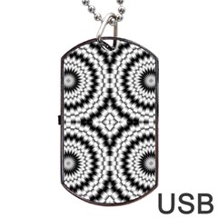 Pattern Tile Seamless Design Dog Tag Usb Flash (one Side) by Amaryn4rt