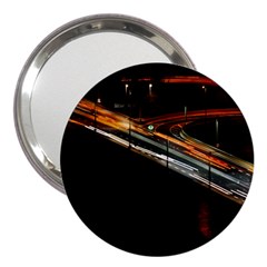 Highway Night Lighthouse Car Fast 3  Handbag Mirrors by Amaryn4rt