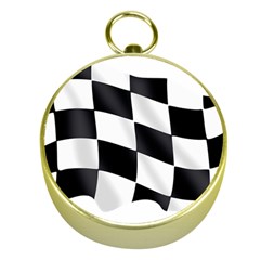 Flag Chess Corse Race Auto Road Gold Compasses by Amaryn4rt