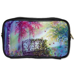 Bench In Spring Forest Toiletries Bags by Amaryn4rt