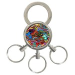 Vector Art Pattern 3-Ring Key Chains Front