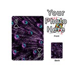 Bird Color Purple Passion Peacock Beautiful Playing Cards 54 (Mini)  Front - Spade6