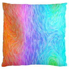 Abstract Color Pattern Textures Colouring Large Cushion Case (one Side) by Simbadda