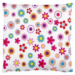 Colorful Floral Flowers Pattern Standard Flano Cushion Case (two Sides) by Simbadda