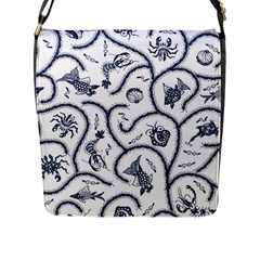 Fish Pattern Flap Messenger Bag (l)  by Simbadda