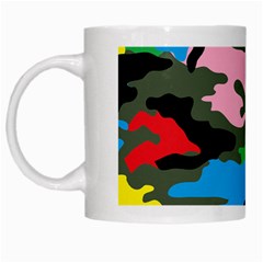 Rainbow Camouflage White Mugs by boho