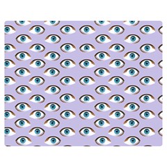 Purple Eyeballs Double Sided Flano Blanket (medium)  by boho