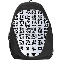 Anchor Puzzle Booklet Pages All Black Backpack Bag by Simbadda