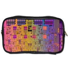 Circuit Board Pattern Lynnfield Die Toiletries Bags by Simbadda