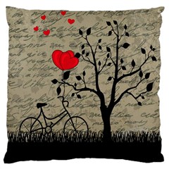 Love Letter Large Cushion Case (one Side) by Valentinaart