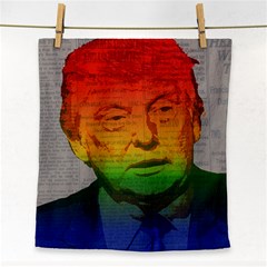 Rainbow Trump  Face Towel by Valentinaart